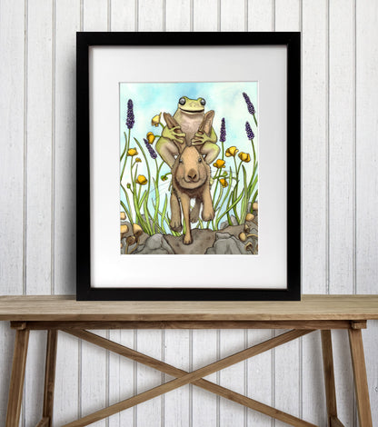 PinkPolish Design Art Prints "Gallup"  Watercolor Painting: Art Print