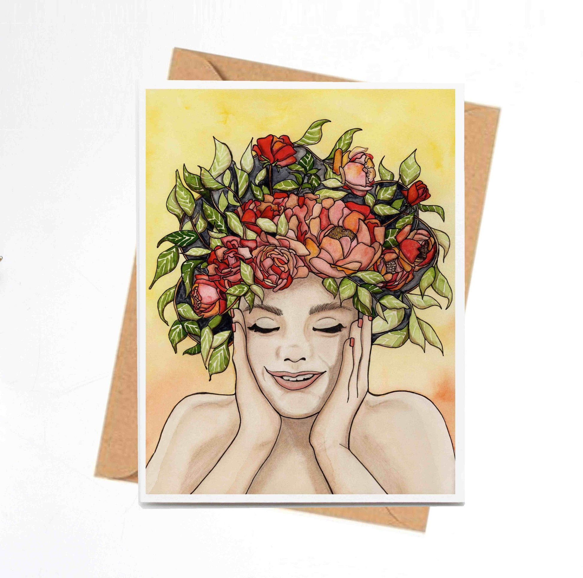 PinkPolish Design Note Cards "Giddy" Handmade Notecard