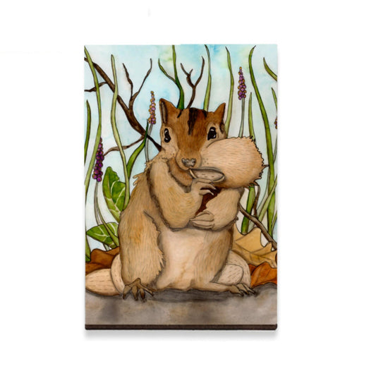 PinkPolish Design Refrigerator Magnets "Going Nuts"  2"x3" Wood Refrigerator Magnet