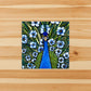 PinkPolish Design Stickers "Grande Peacock Fleur"  Vinyl Square Sticker