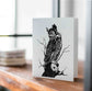 PinkPolish Design Note Cards "Great Horned Owl" Handmade Notecard