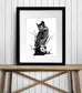PinkPolish Design Art Prints "Great Horned Owl"  Ink Drawing: Art Print