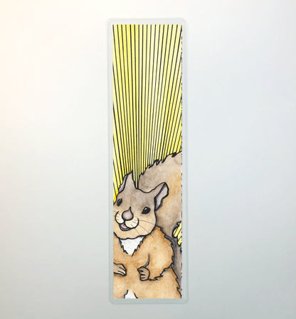 PinkPolish Design Bookmarks "Happy Squirrel" 2-Sided Bookmark