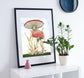 PinkPolish Design Art Prints 11x14 "He's a Fun-Guy"  Watercolor Painting: Art Print