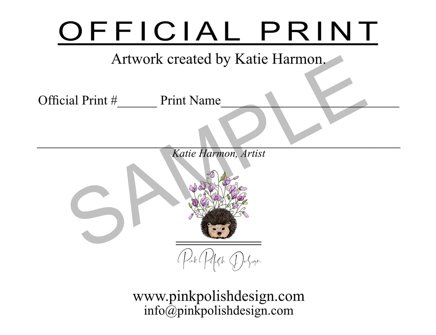 PinkPolish Design Art Prints "Hi There" Watercolor Painting: Art Print