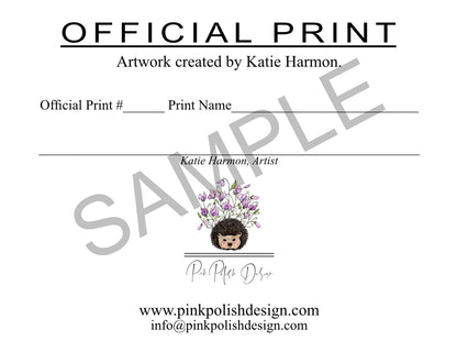 PinkPolish Design Art Prints "Hummingbird Moth " Watercolor Painting: Art Print