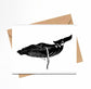 PinkPolish Design Note Cards "Humpback Whale" Handmade Notecard