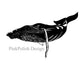 PinkPolish Design Art Prints "Humpback Whale" Ink Drawing: Art Print