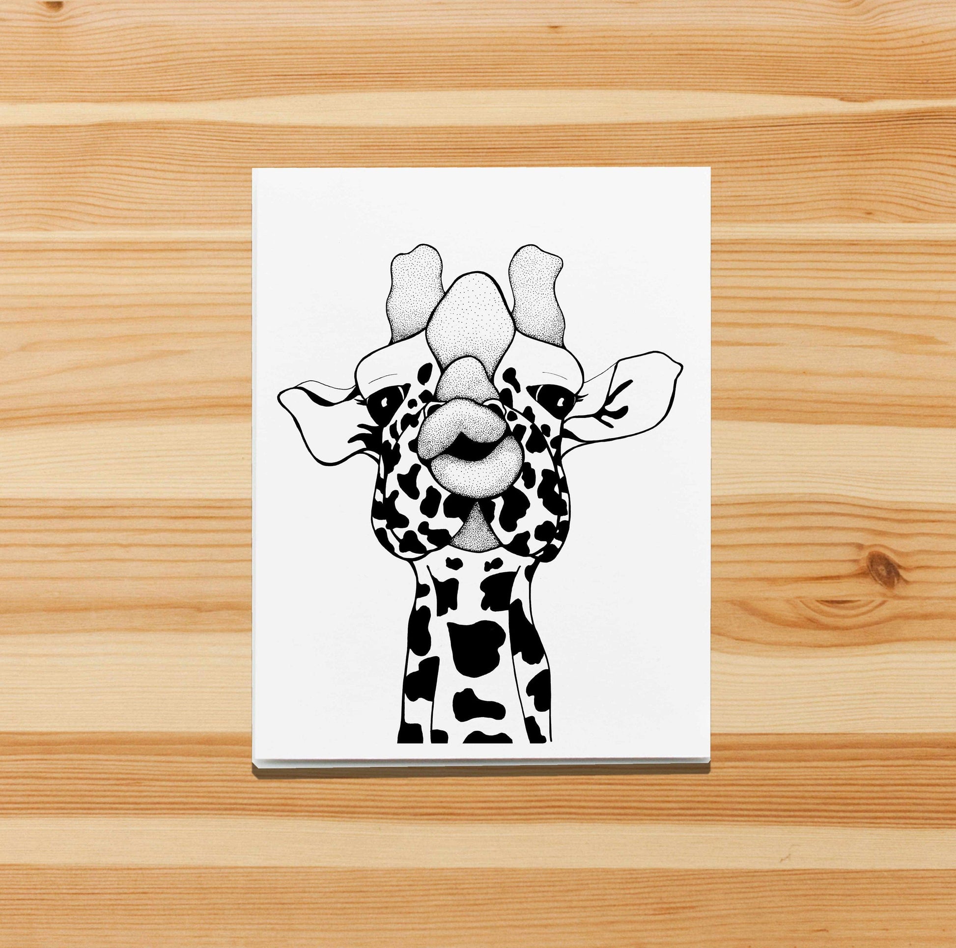 PinkPolish Design Note Cards "Kissy Face" Handmade Notecard