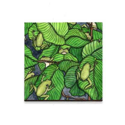 PinkPolish Design Refrigerator Magnets "Knot of Frogs" 2.25 Inch Wood Refrigerator Magnet