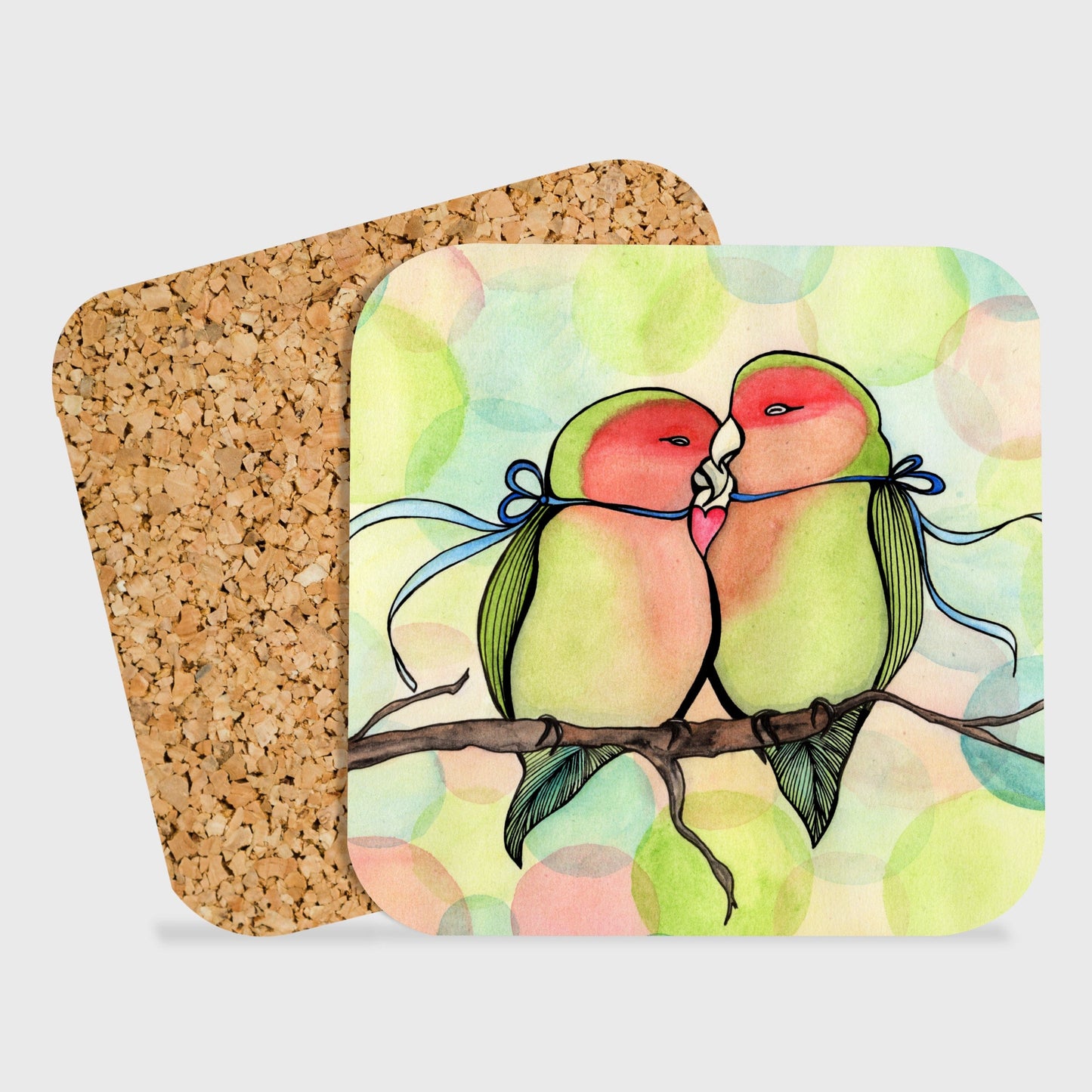 PinkPolish Design Coasters "Love Birds" Drink Coaster