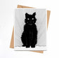 PinkPolish Design Note Cards "Luna Cat" Handmade Notecard