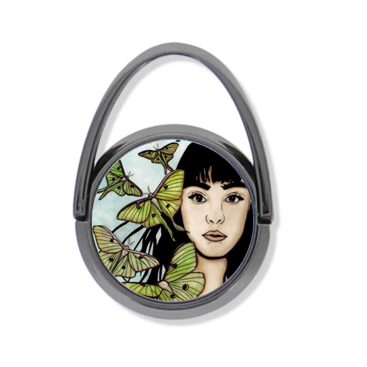 PinkPolish Design Mobile Phone Stands "Luna Moth" Ring Style Phone Grip & Stand