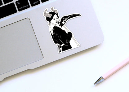 PinkPolish Design Stickers "Madame Reaper" Vinyl Die Cut Sticker