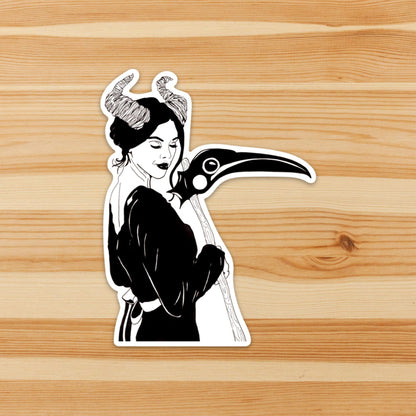 PinkPolish Design Stickers "Madame Reaper" Vinyl Die Cut Sticker