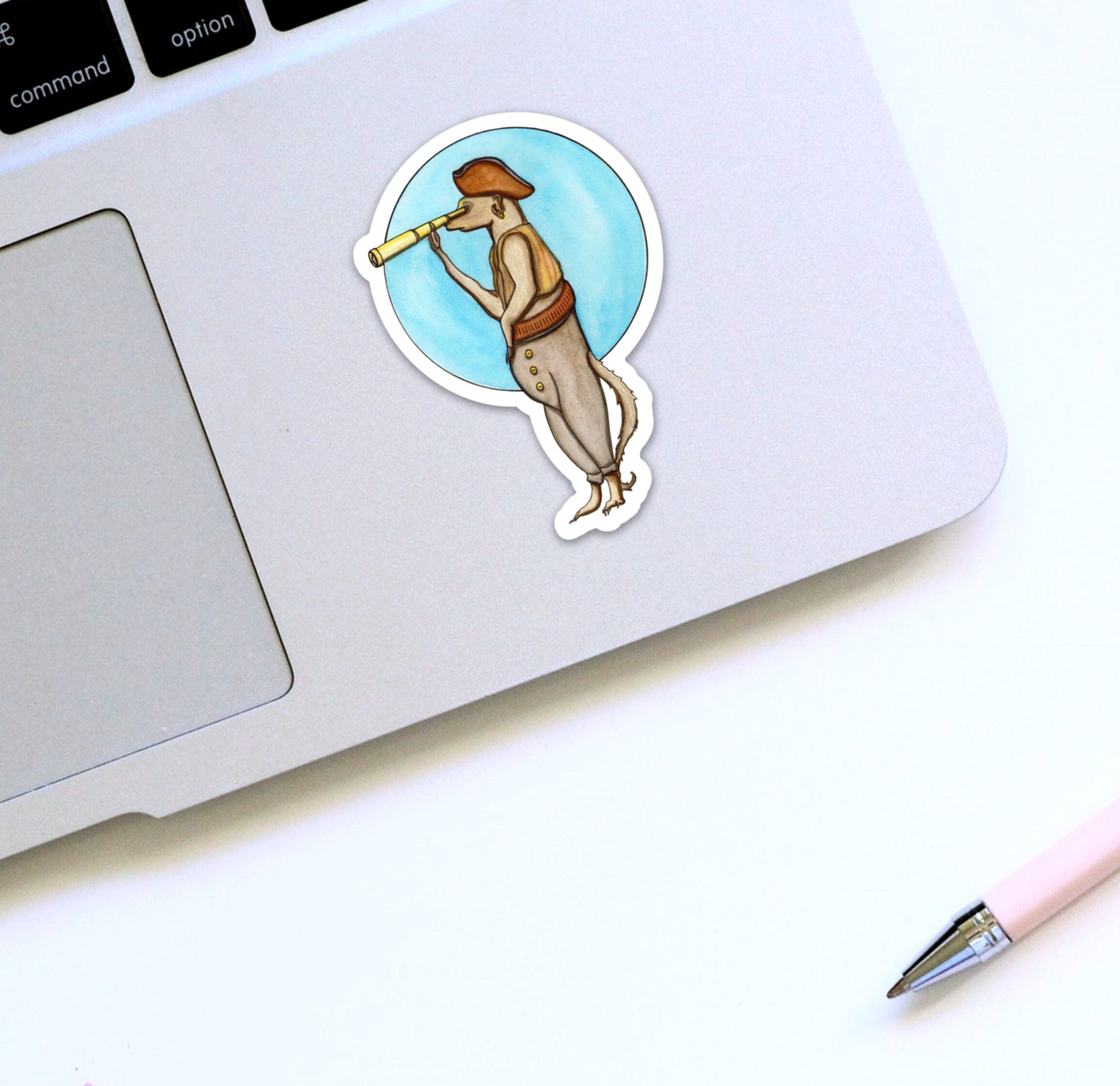 PinkPolish Design Stickers "Meerkat Lookout" Die Cut Vinyl Sticker