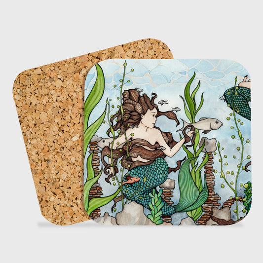 PinkPolish Design Coasters "Mermaid Cove" Drink Coaster