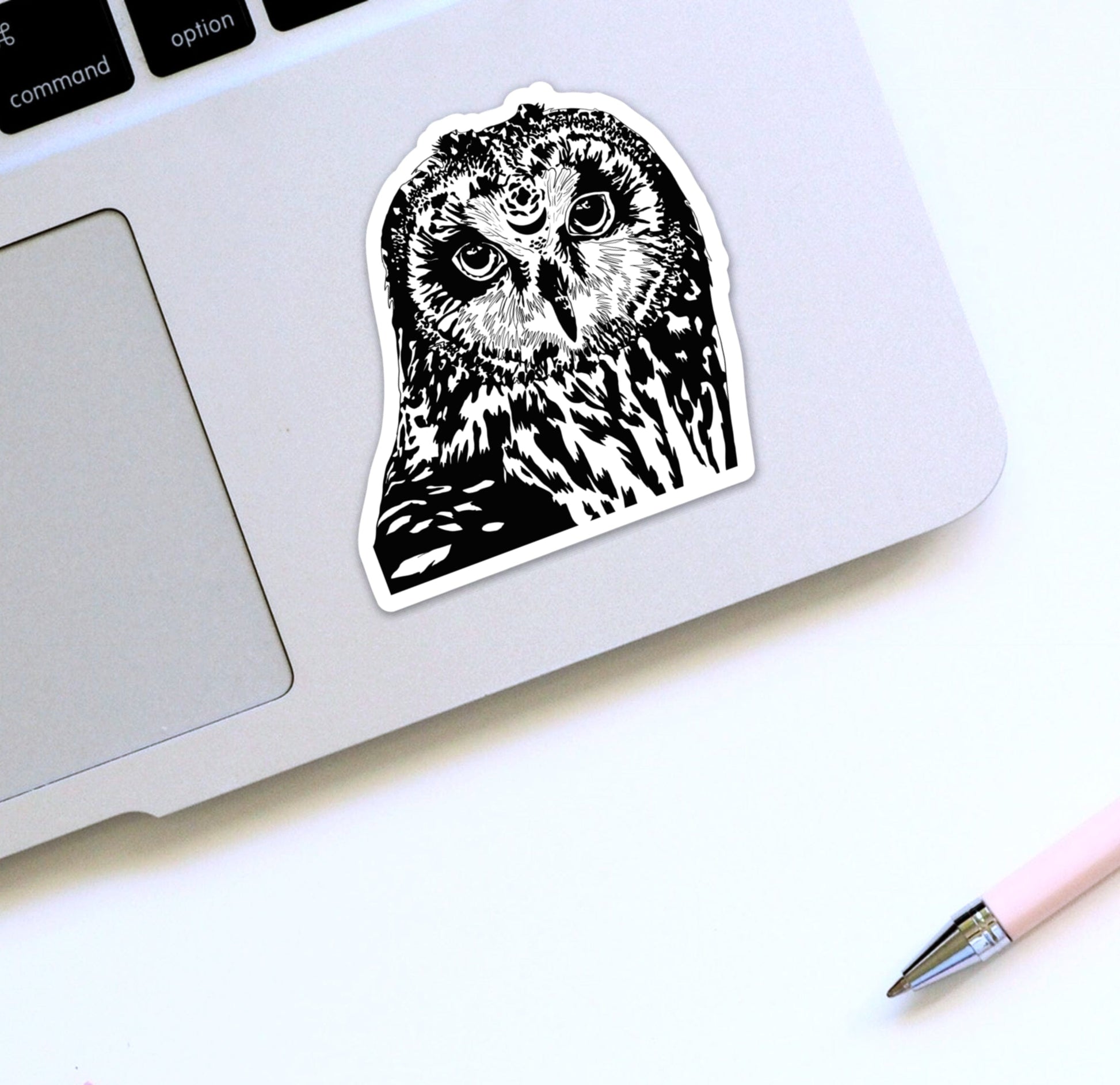 PinkPolish Design Stickers "Moon Owl" Die Cut Vinyl Sticker