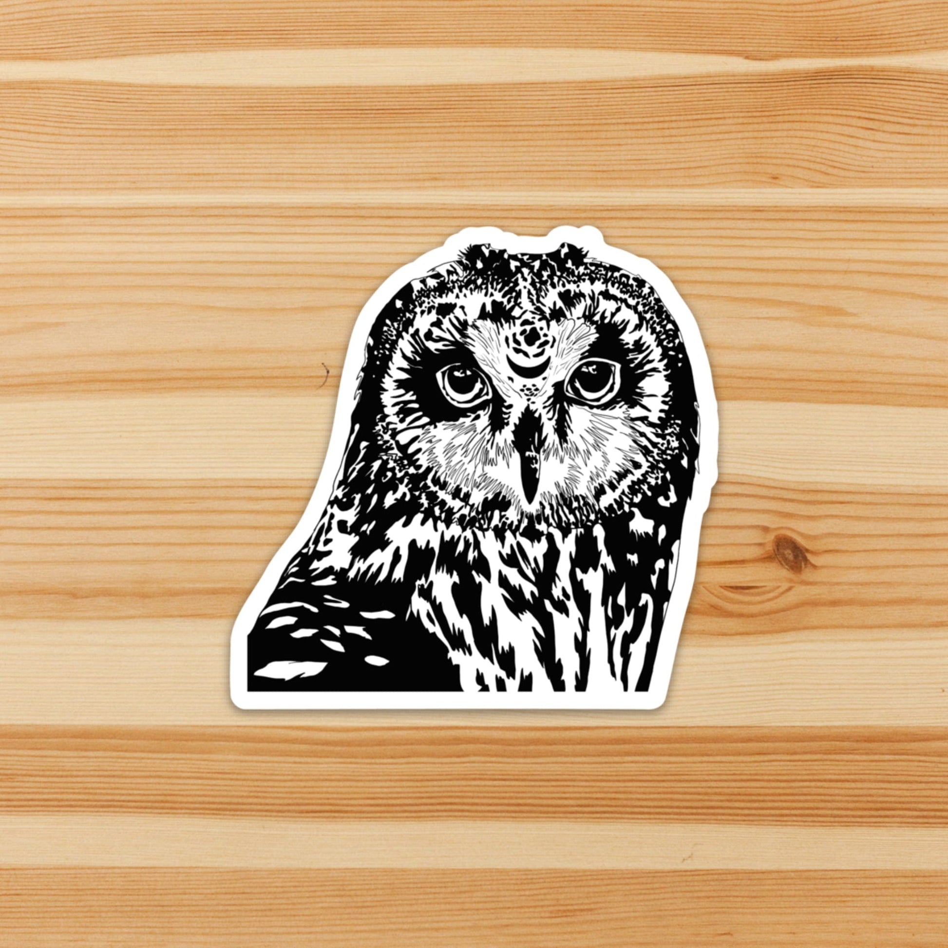 PinkPolish Design Stickers "Moon Owl" Die Cut Vinyl Sticker