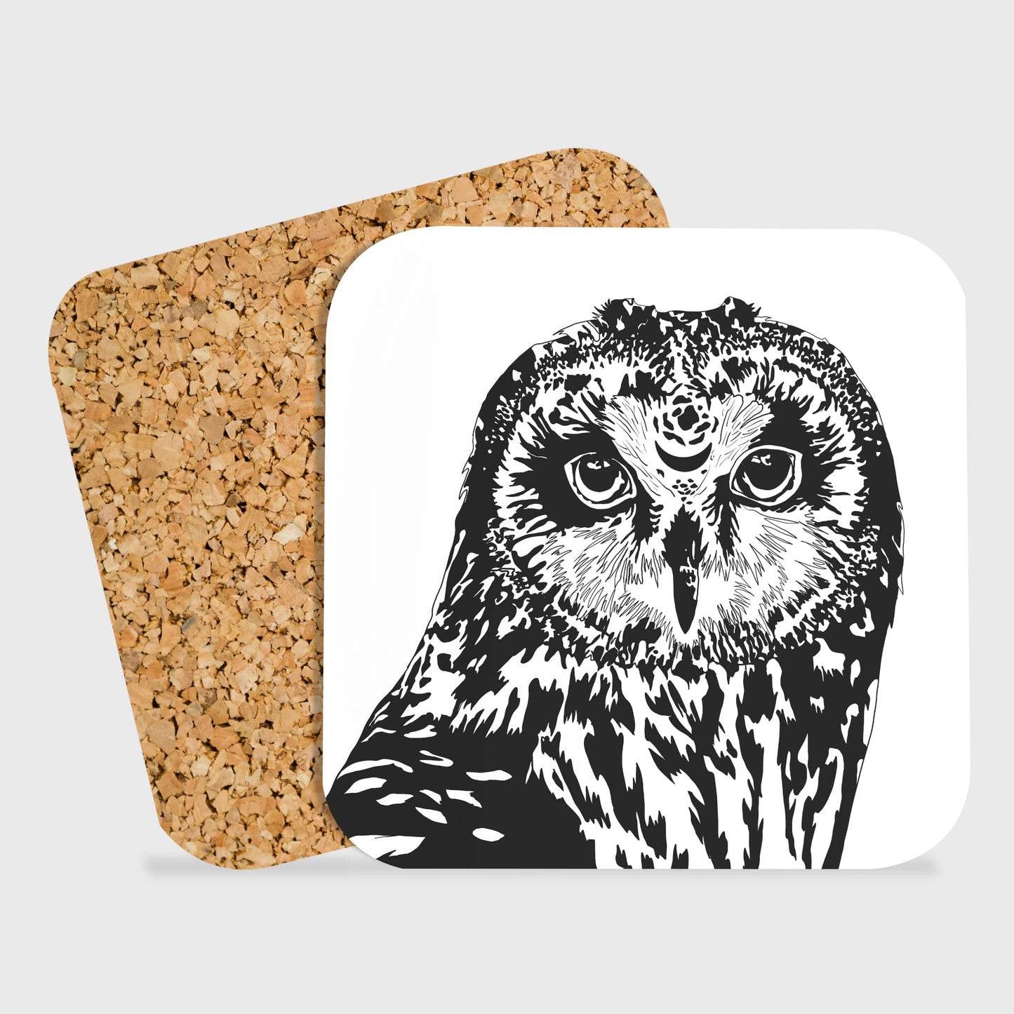 PinkPolish Design Coasters "Moon Owl" Drink Coaster