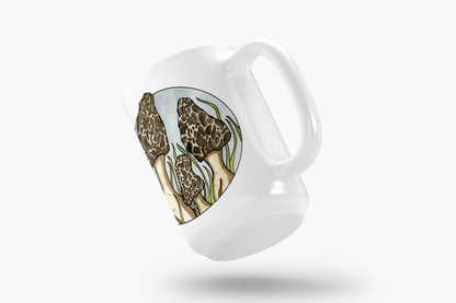 PinkPolish Design Coasters "Morel Mushrooms" 15oz Mug