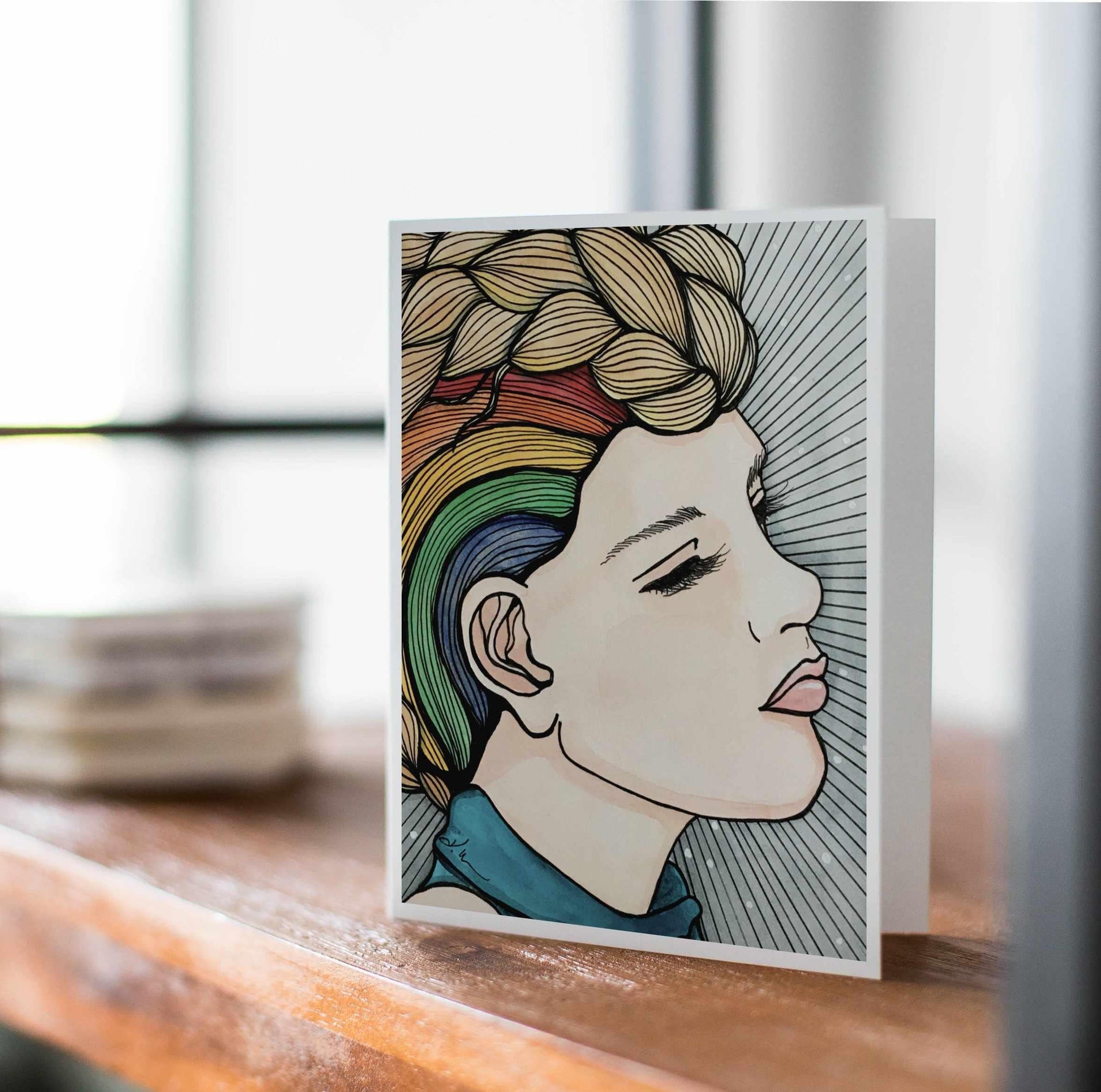 PinkPolish Design Note Cards "Ms Promise" Handmade Notecard