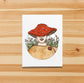 PinkPolish Design Note Cards "Mushroom Cap" Handmade Notecard