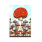 PinkPolish Design Magnets "Mushroom Fields" Wood Refrigerator Magnet