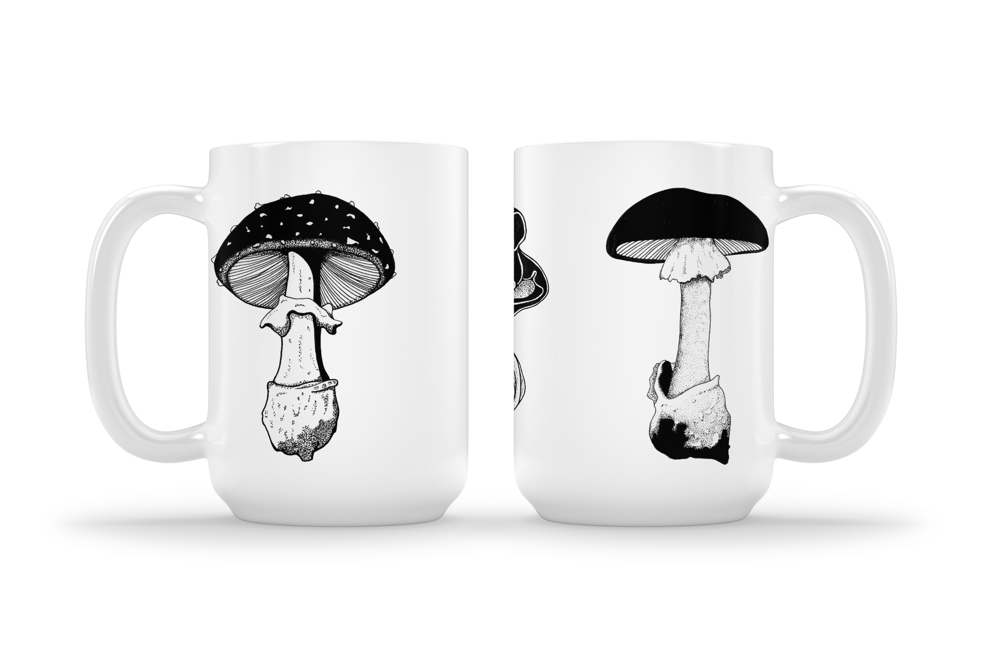 PinkPolish Design Coasters "Mushrooms" 15oz Mug