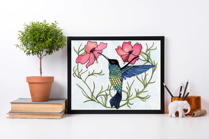 PinkPolish Design Art Prints "Nectar" Watercolor Painting: Art Print