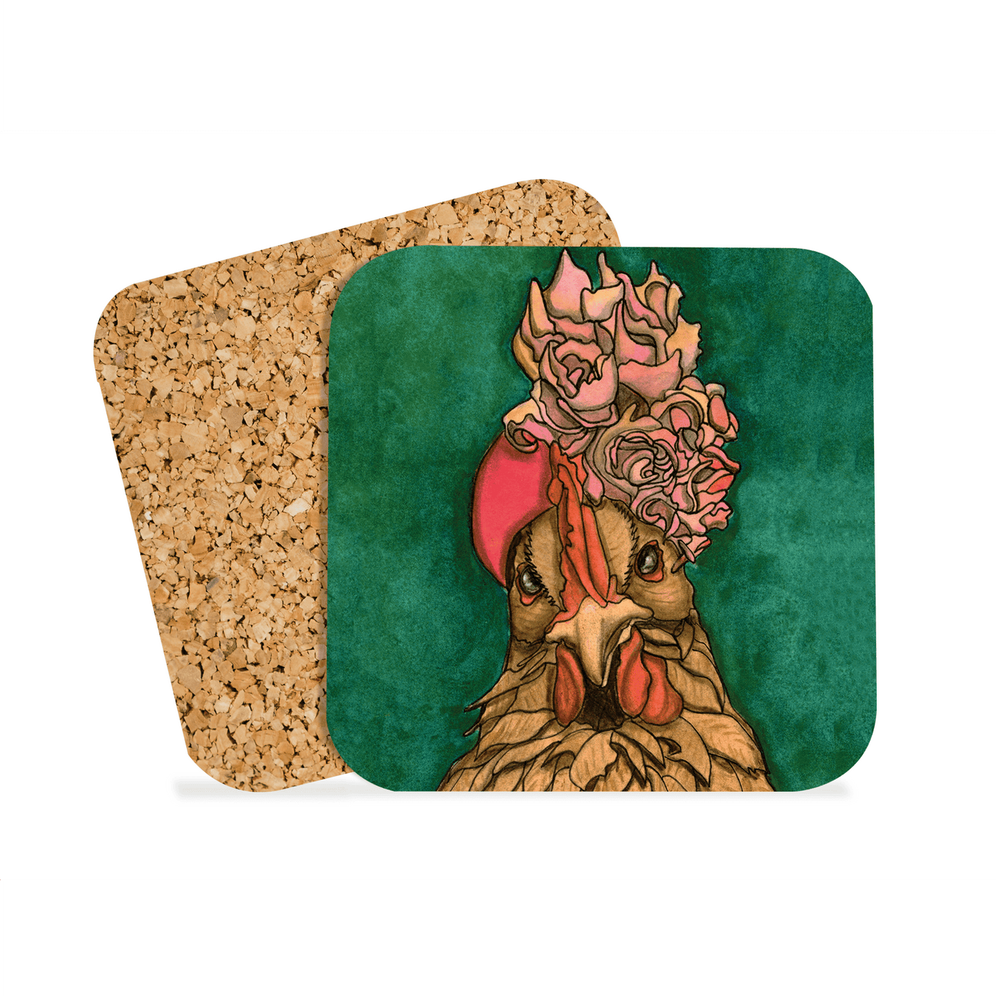 PinkPolish Design Coasters "Not a Spring Chicken" Drink Coaster