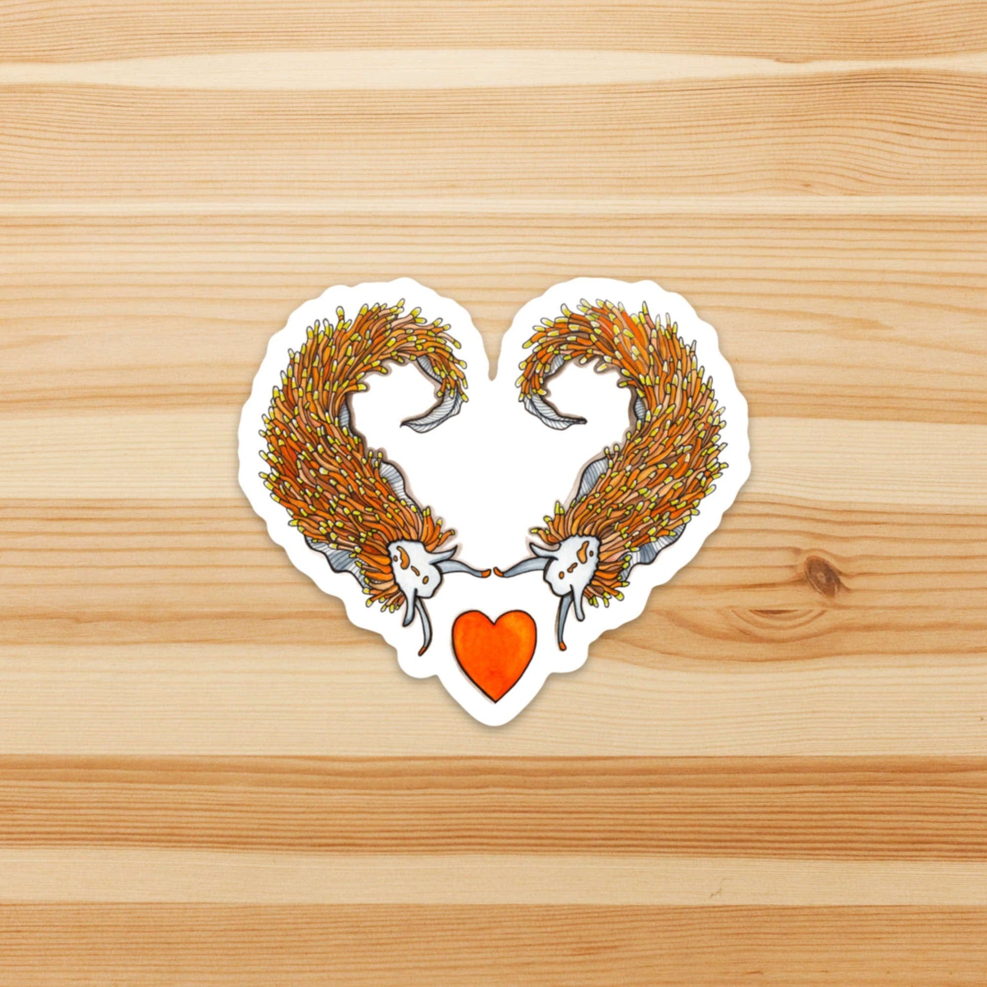 PinkPolish Design Stickers "Nudibranch Love" Vinyl Die Cut Sticker