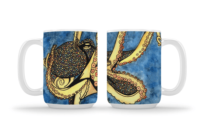 PinkPolish Design Coasters "Octopus Genius" 15oz Mug