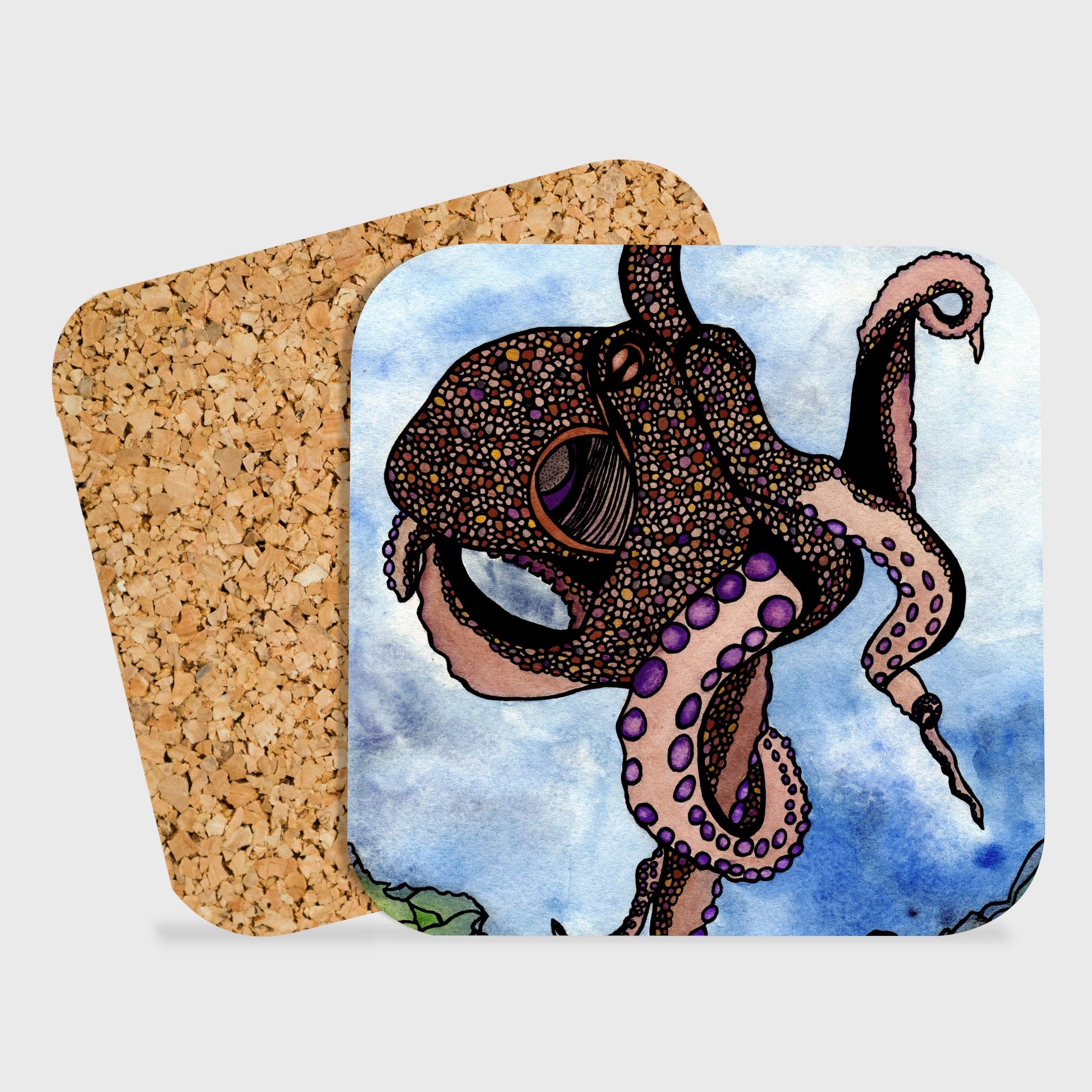 PinkPolish Design Coasters "Octopus Traveler" Drink Coaster
