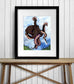 PinkPolish Design Art Prints "Octopus Traveler" Watercolor Painting: Art Print