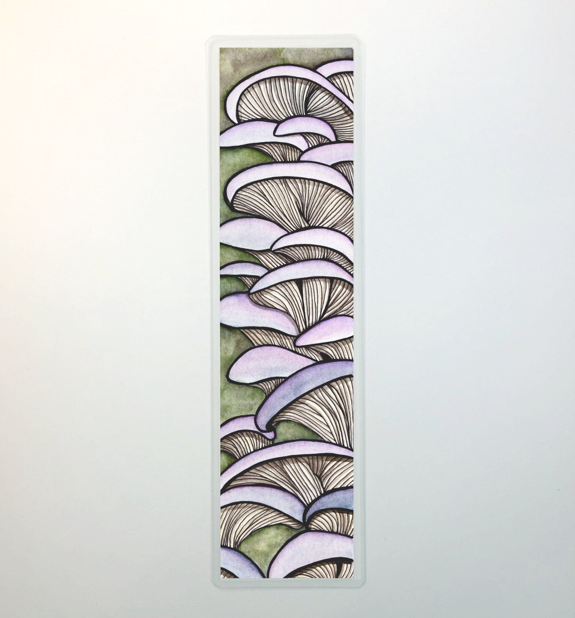 PinkPolish Design Bookmarks "Oyster Mushroom" 2-Sided Bookmark