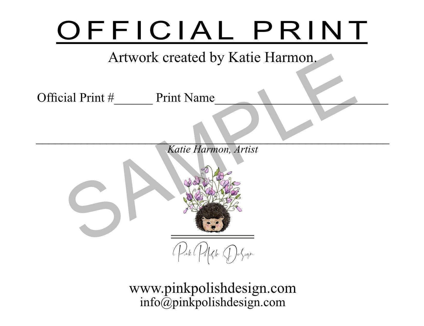 PinkPolish Design Art Prints "Patch" Ink Drawing: Art Print