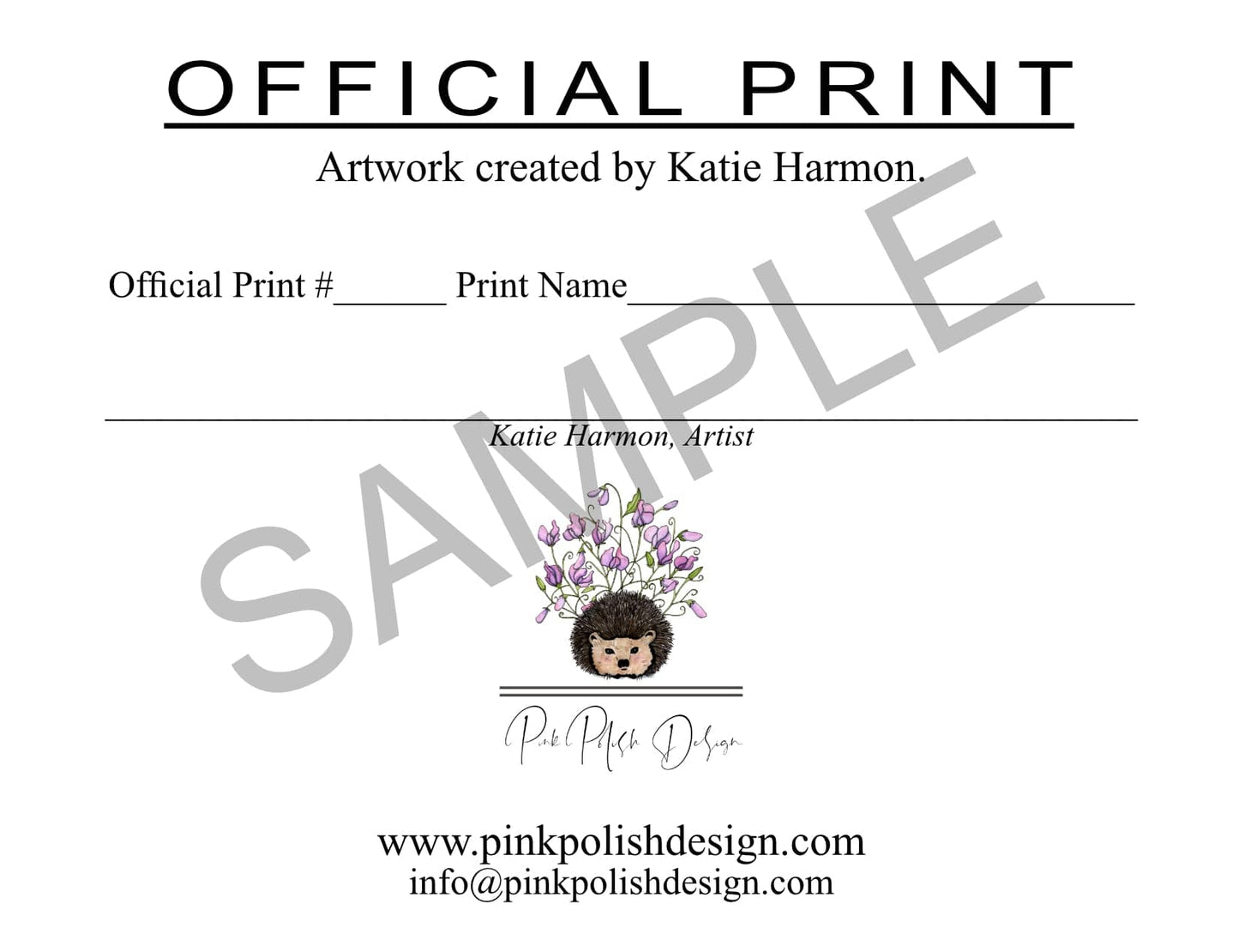 PinkPolish Design Art Prints "Pinky Promise" Limited Edition Embellished Numbered Print: Art Print