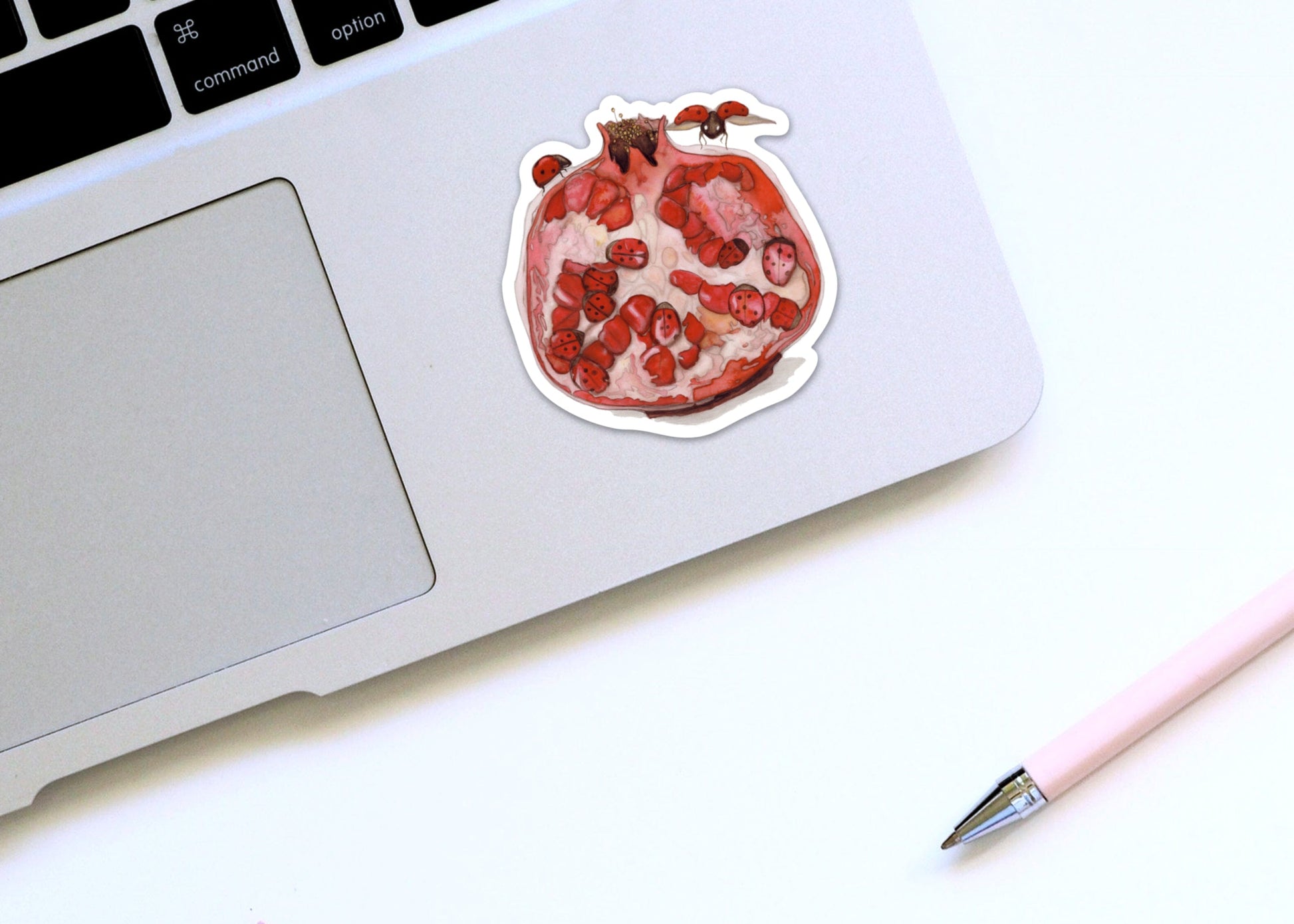 PinkPolish Design Stickers "Pomegranate Surprise" Vinyl Die Cut Sticker