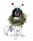 PinkPolish Design Art Prints "Puppy Wreath" Digital Painting: Art Print