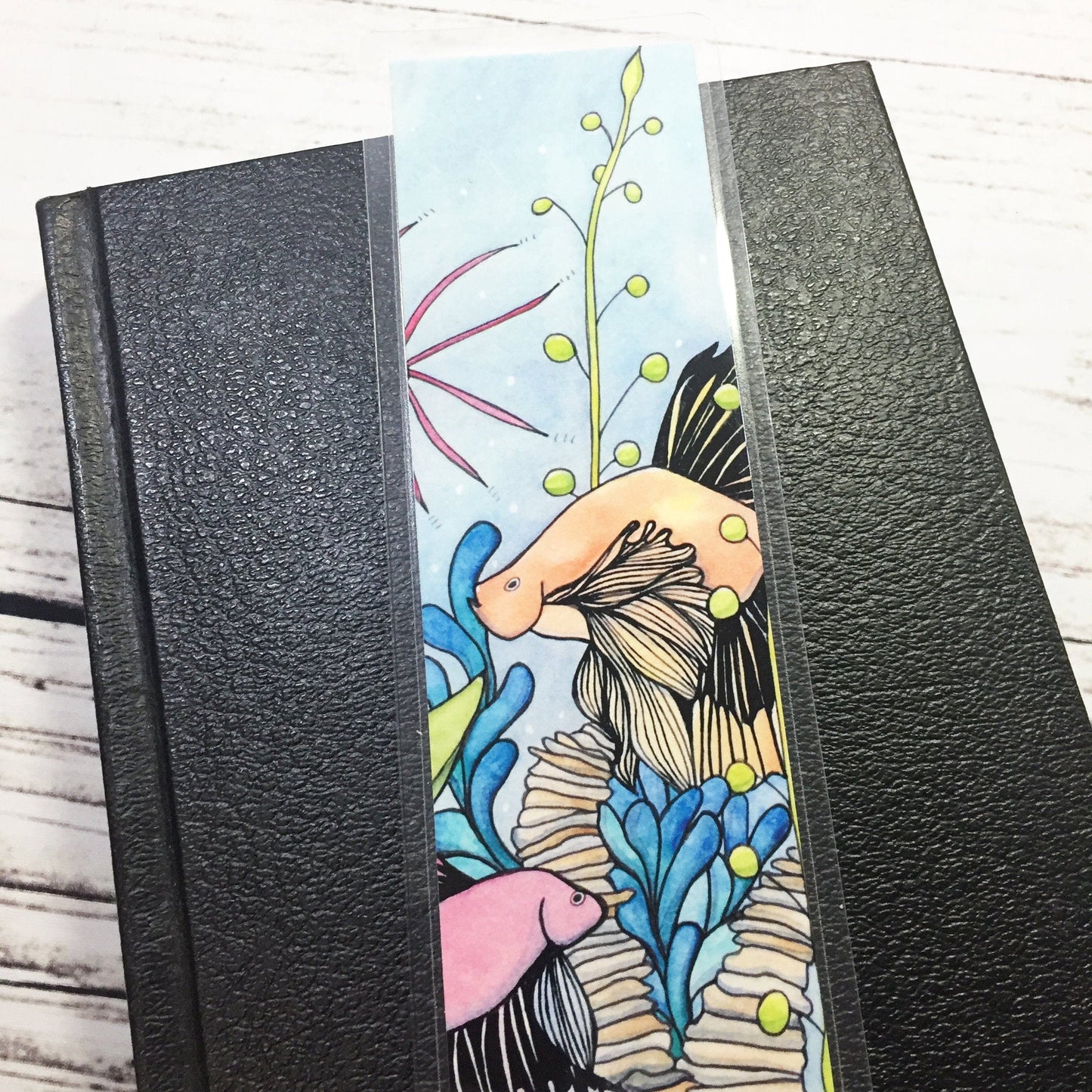 PinkPolish Design Bookmarks "Quest of the Goldfish" 2-Sided Bookmark