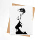 PinkPolish Design Note Cards "Raven Consultation" Handmade Notecard