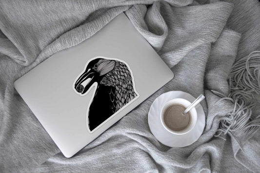 PinkPolish Design Giant Stickers "Raven"  Giant Vinyl Die Cut Sticker