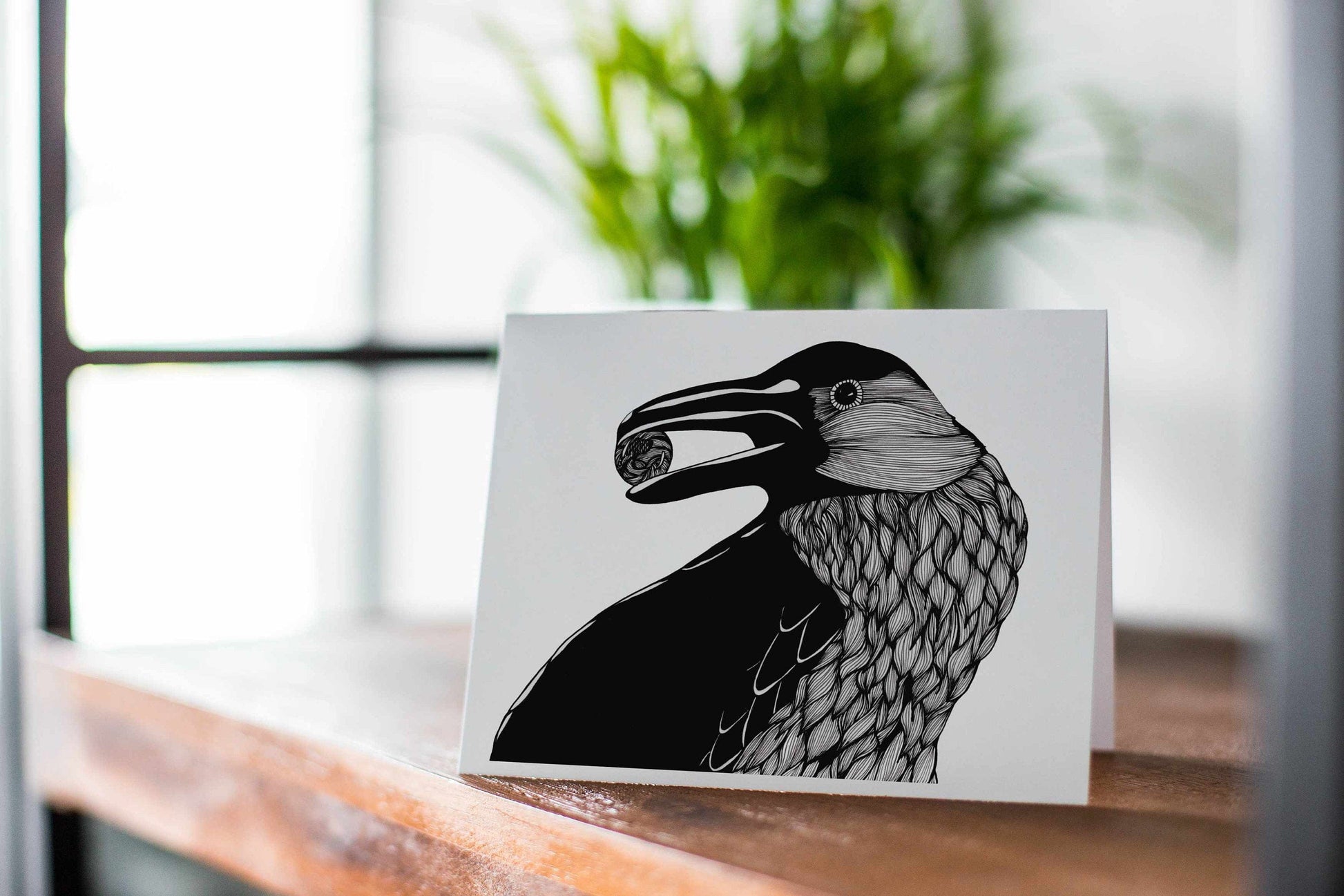 PinkPolish Design Note Cards "Raven" Handmade Notecard