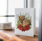 PinkPolish Design Note Cards "Rosie Deer" Handmade Notecard