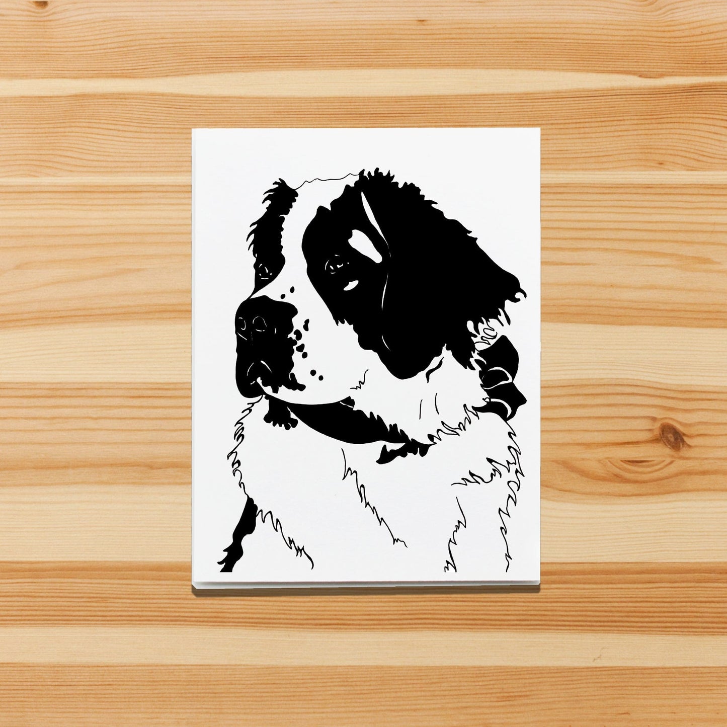 PinkPolish Design Note Cards "Saint Pup" Handmade Notecard