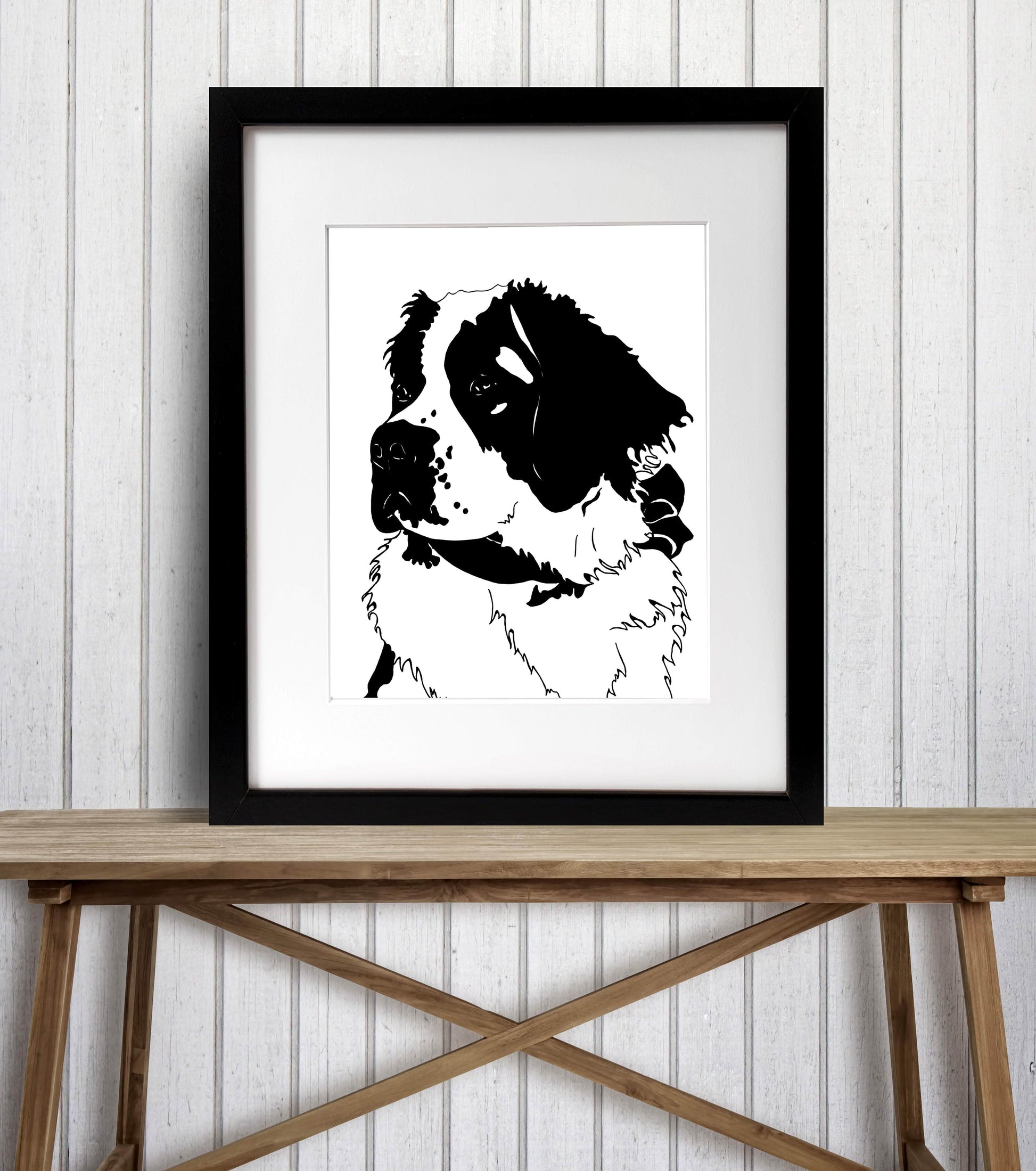 PinkPolish Design Art Prints "Saint Pup"  Ink Drawing: Art Print