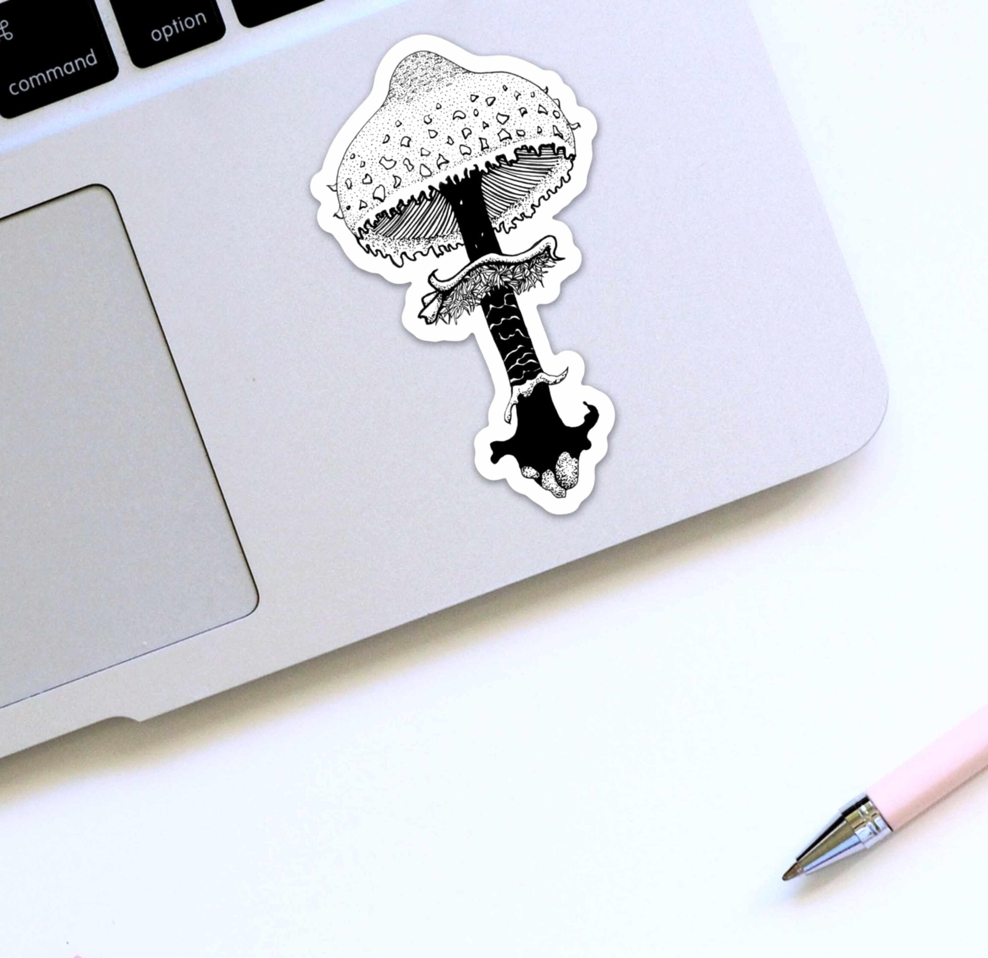 PinkPolish Design Stickers "Shaggy Parasol Mushroom" Vinyl Die Cut Sticker