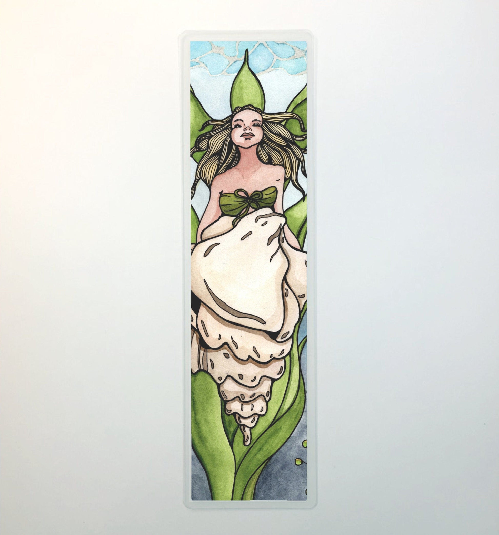 PinkPolish Design Bookmarks "Shell Siren", 2-Sided Bookmark
