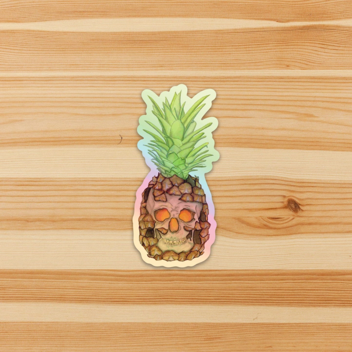 PinkPolish Design Stickers Shiny "Jack O Pineapple" Vinyl Die Cut Sticker
